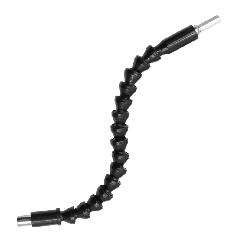 Flexible shaft extension bit holder for drills or impacts.