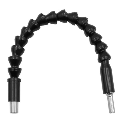 Flexible shaft extension bit holder for drills or impacts.