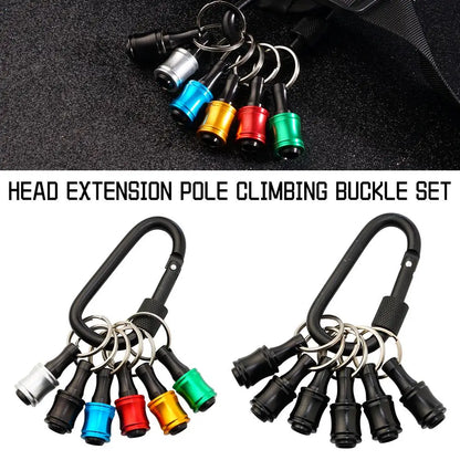 1 Set 1/4" Hexagonal Shank Screwdriver Head Holder Extension Rod Key Chain Adapter Drill Bit Quick Replacement Portable Handheld