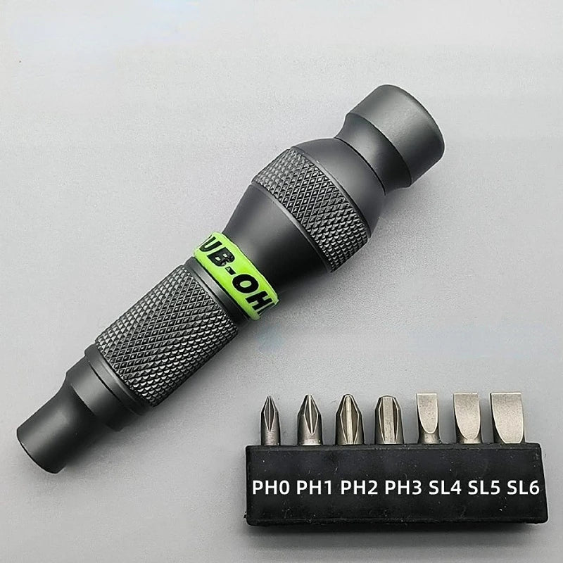 Precision Aluminum Alloy Handle for Shank 1/4" Bits Comfortable Mini ScrewDriver 6.35mm Holder Repair Open Tools Professional