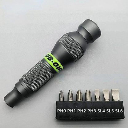 Precision Aluminum Alloy Handle for Shank 1/4" Bits Comfortable Mini ScrewDriver 6.35mm Holder Repair Open Tools Professional