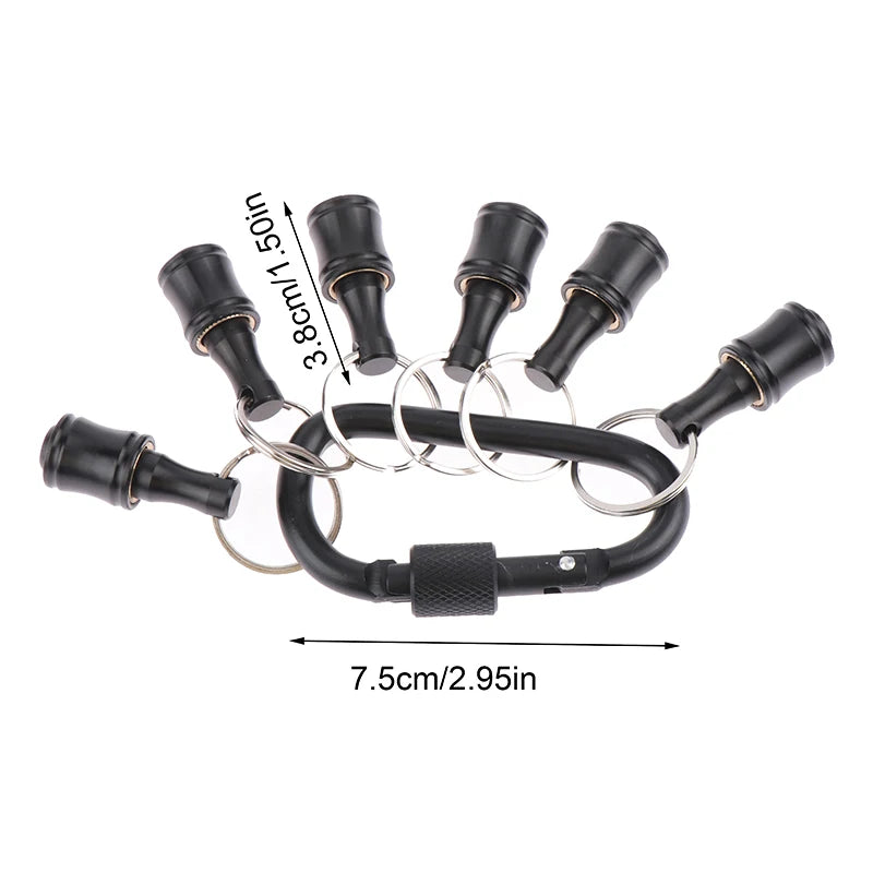 6Pcs/Set Bit Holder 1/4 Inch Hex Screwdriver Bits Holder Extension Bar Key chain Adapter Drill Bits Change Screws Bit Holder