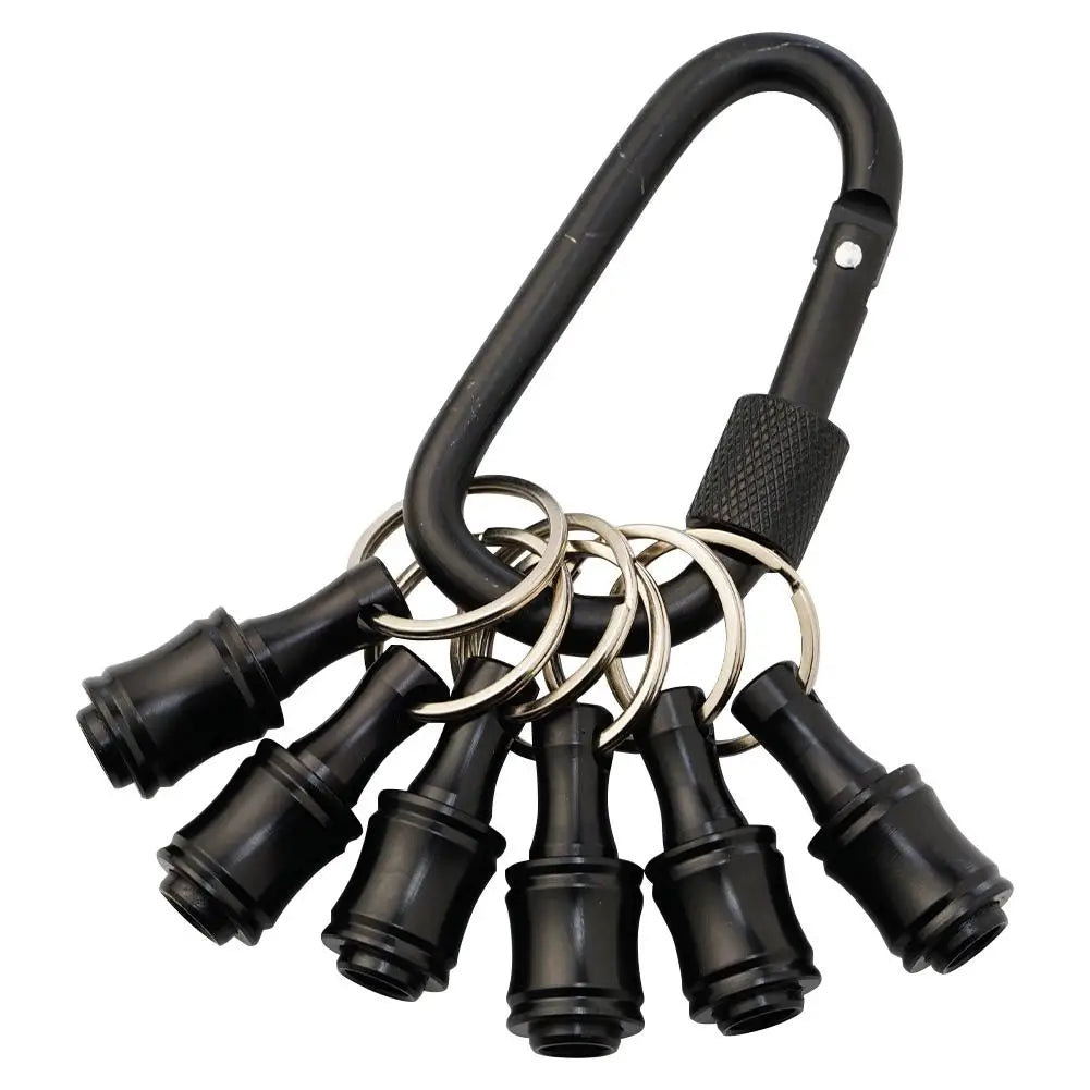1 Set 1/4" Hexagonal Shank Screwdriver Head Holder Extension Rod Key Chain Adapter Drill Bit Quick Replacement Portable Handheld