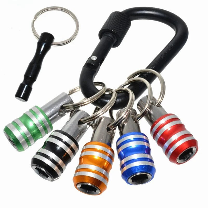 1/4inch Hex Shank Screwdriver Bits Holder Extension Bar Drill Screw Adapter Quick Release Keychain Easy Change